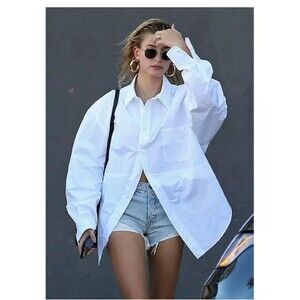 The Frankie Shop Women's  Cotton Anti-wrinkle Shirt Sz L Oversized